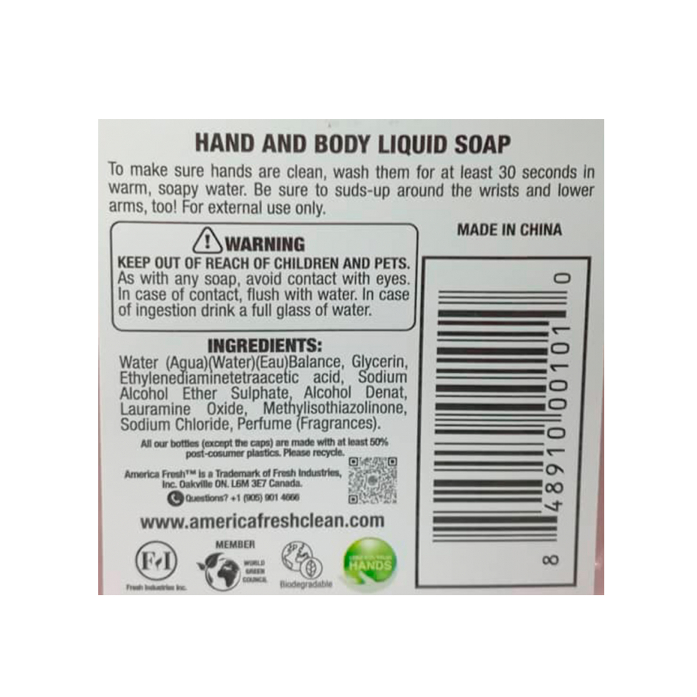 Jabón líquido de rosas para manos América Fresh (300 ml / 10.10 oz) - Miniatura 3