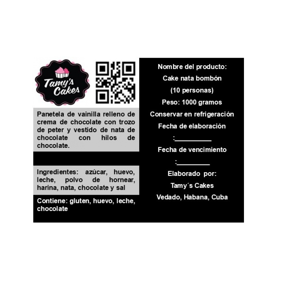 Cake nata bombón Tamy´s Cake (10 comensales) - Miniatura 3