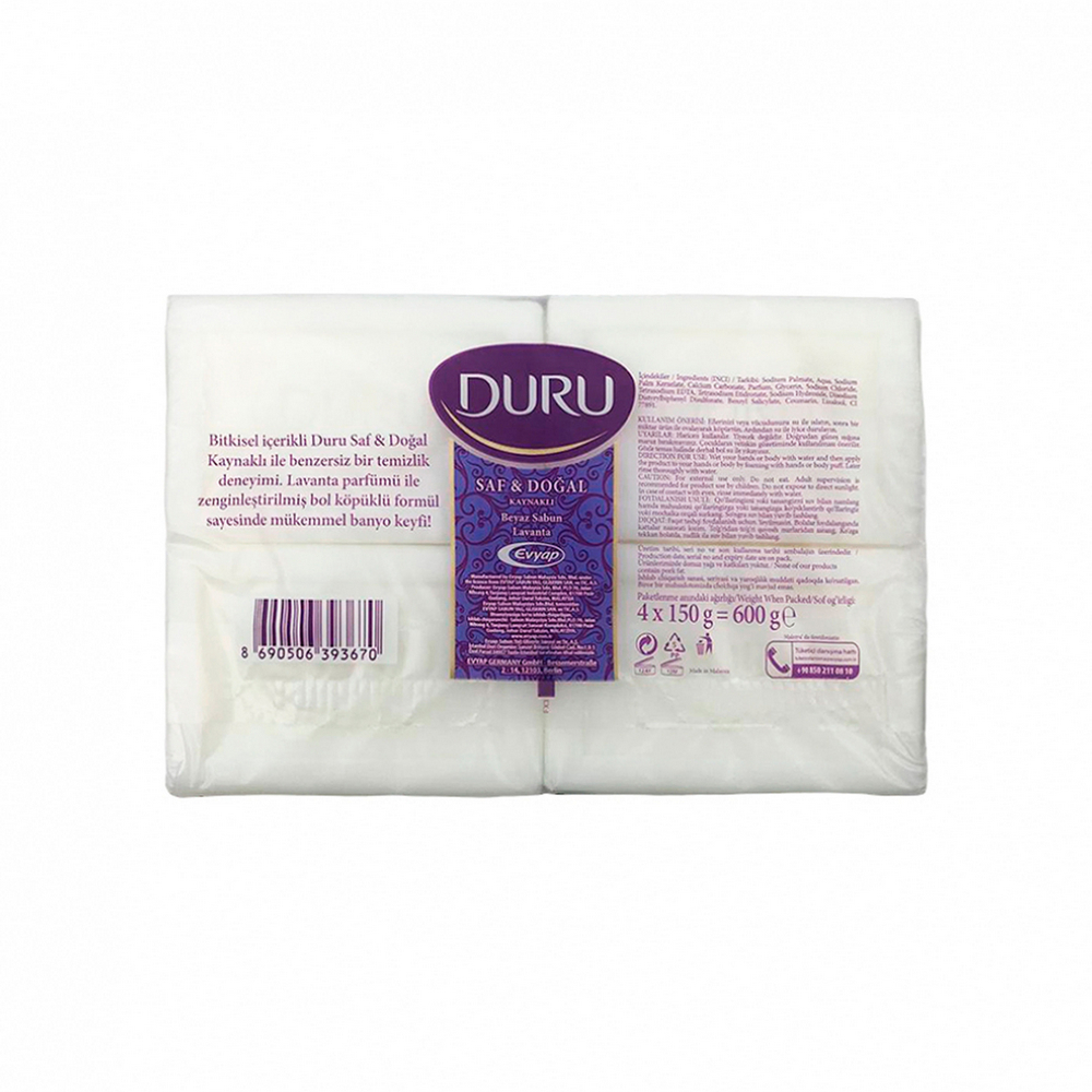 Jabón puro natural lavanda Duru (4 x 150 g / 5.29 oz) - Miniatura 3