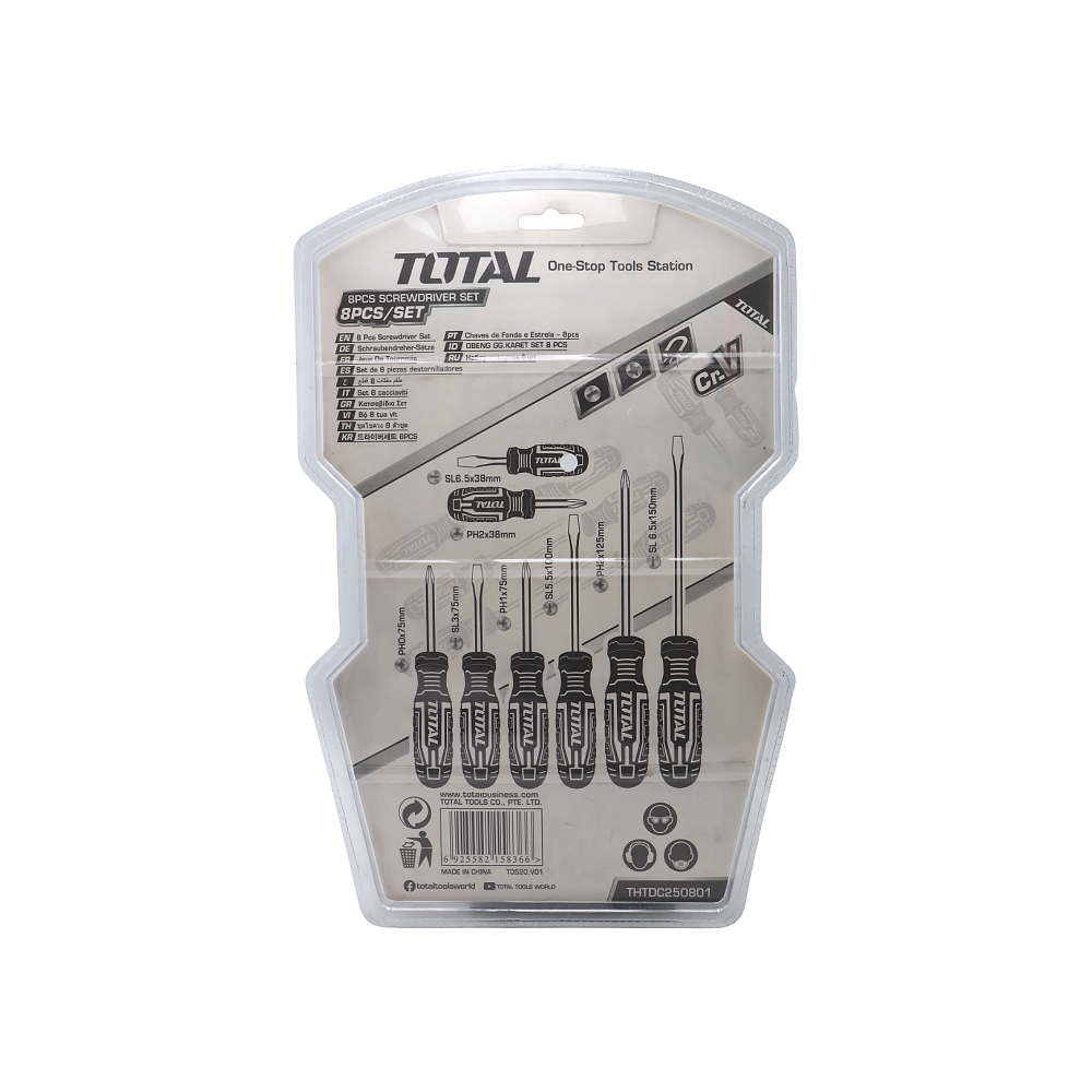 Juego de destornilladores de 8 piezas Total Tools THTDC250801 - Miniatura 4