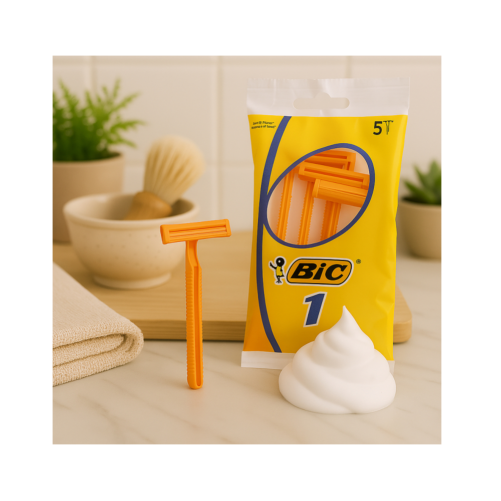 Maquinillas de afeitar desechables de 1 hoja Bic (5 U) - Miniatura 2