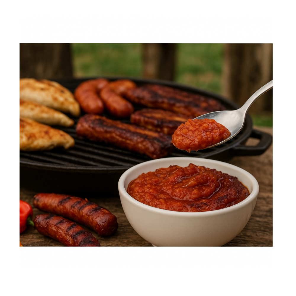 Ajo, cebolla, ajíes molido en aceite El Roble (750 g / 1.65 lb) - Miniatura 4