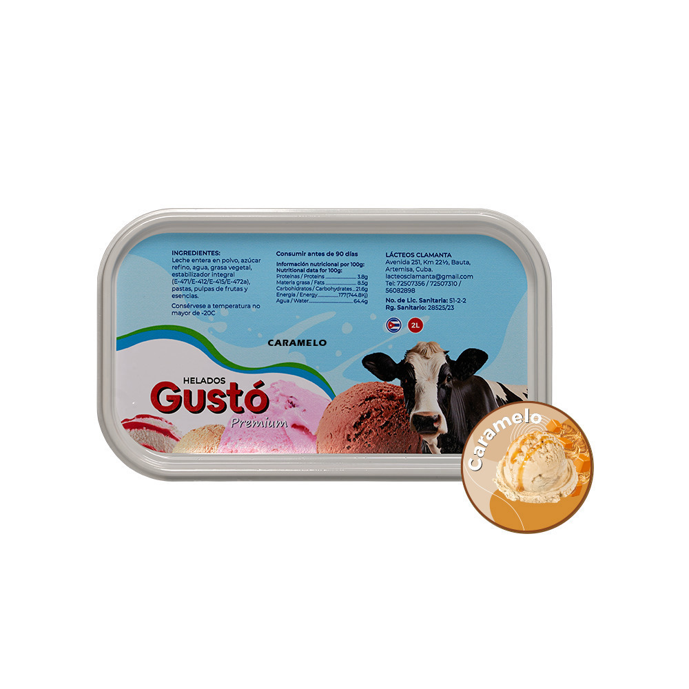 Helado Premium de caramelo Gustó (2 L) - Miniatura 2