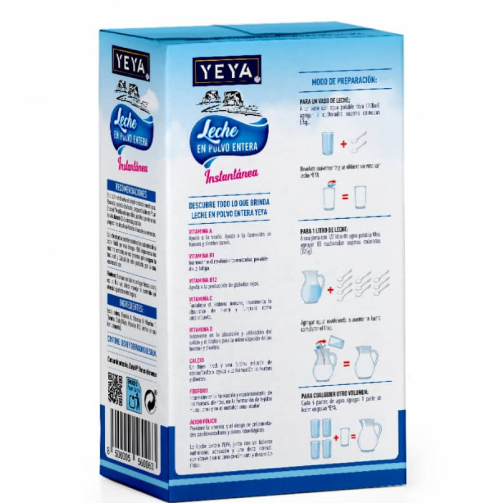 Leche en polvo entera YEYA (800 g / 1.76 lb) - Miniatura 2
