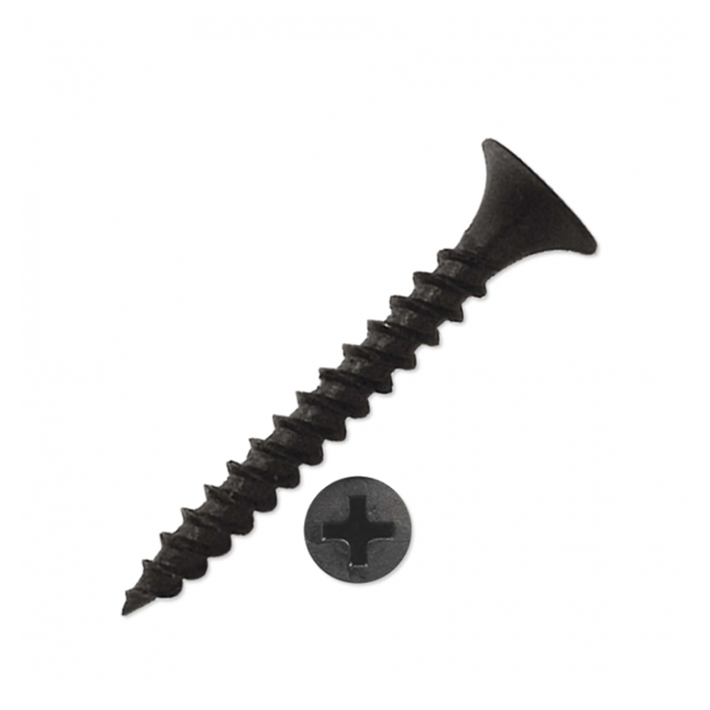 Caja de 100 tornillos de acero para paneles de yeso - pladur o drywall - #6 x 1-5/8" Covo - Miniatura 3