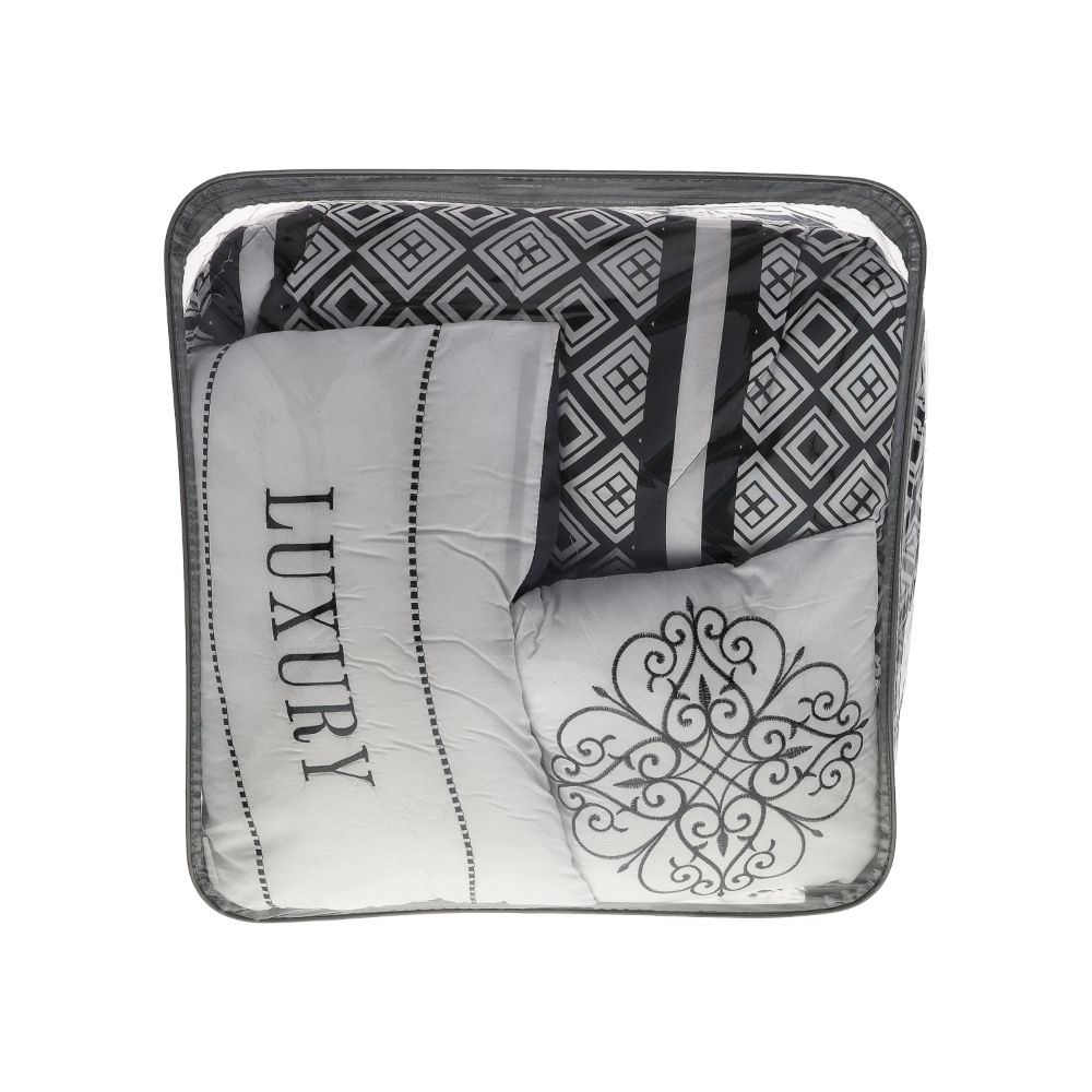 Set de edredón con diseño geométrico Ceasar Palace (5 piezas) - Miniatura 2