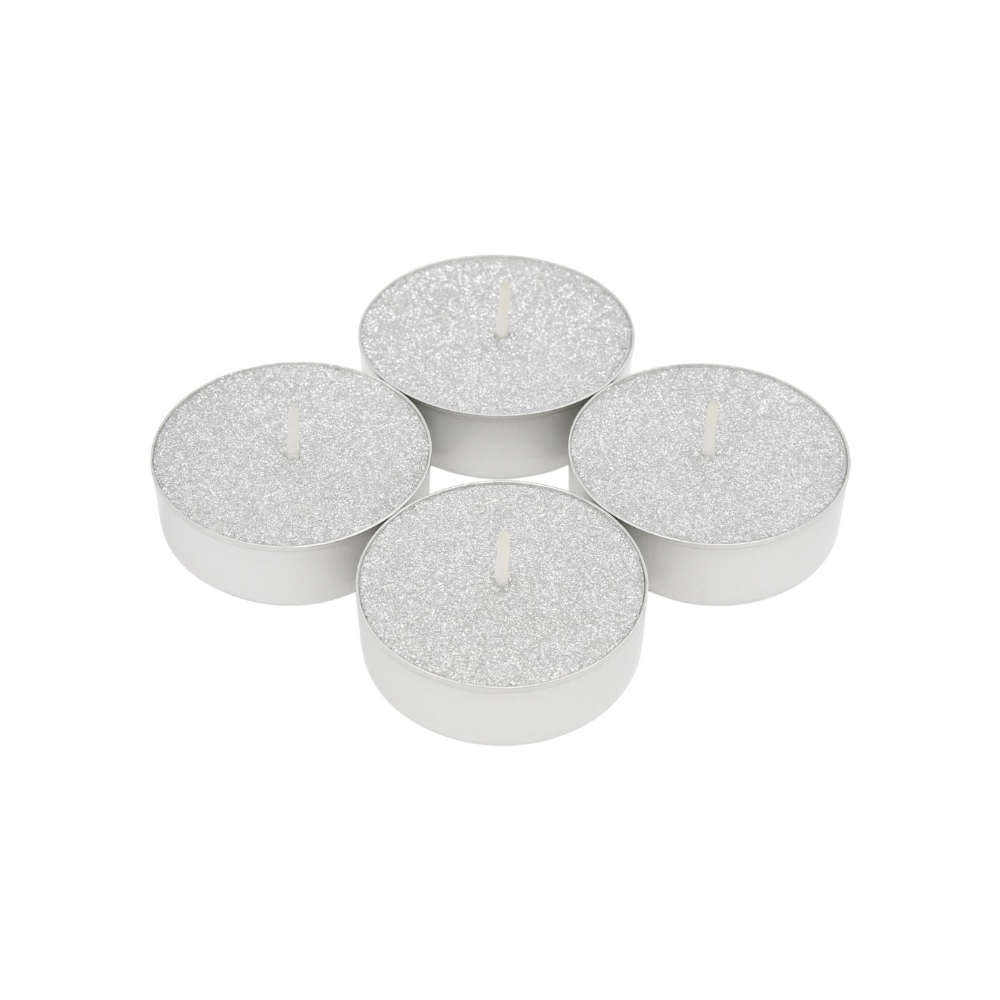 Velas de navidad color plata con purpurina, Casa y Menaje (4 U) - Miniatura 4