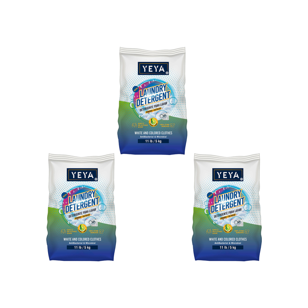 Detergente en polvo con aroma a limón Yeya (3 x 5 kg / 11 lb) - Imagen 1