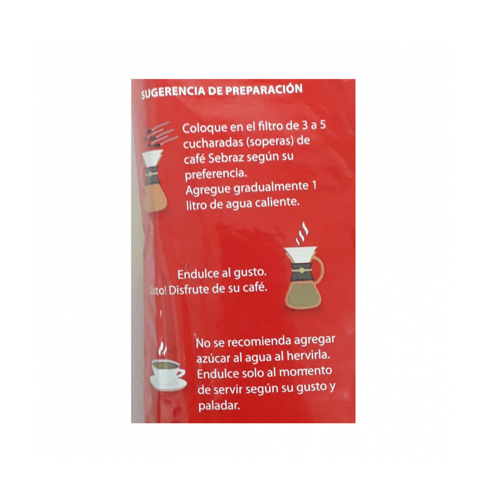 Cafe extrafuerte tostado y molido Sebraz (250 g / 8.8 oz) - Miniatura 2