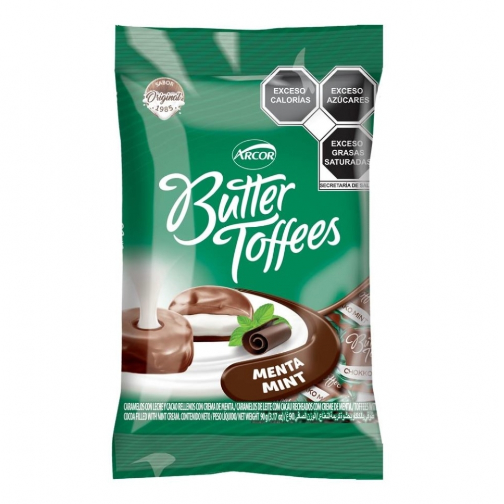 Caramelos con leche y cacao rellenos con crema de menta Arcor (90 g / 3.17 oz) - Miniatura 2