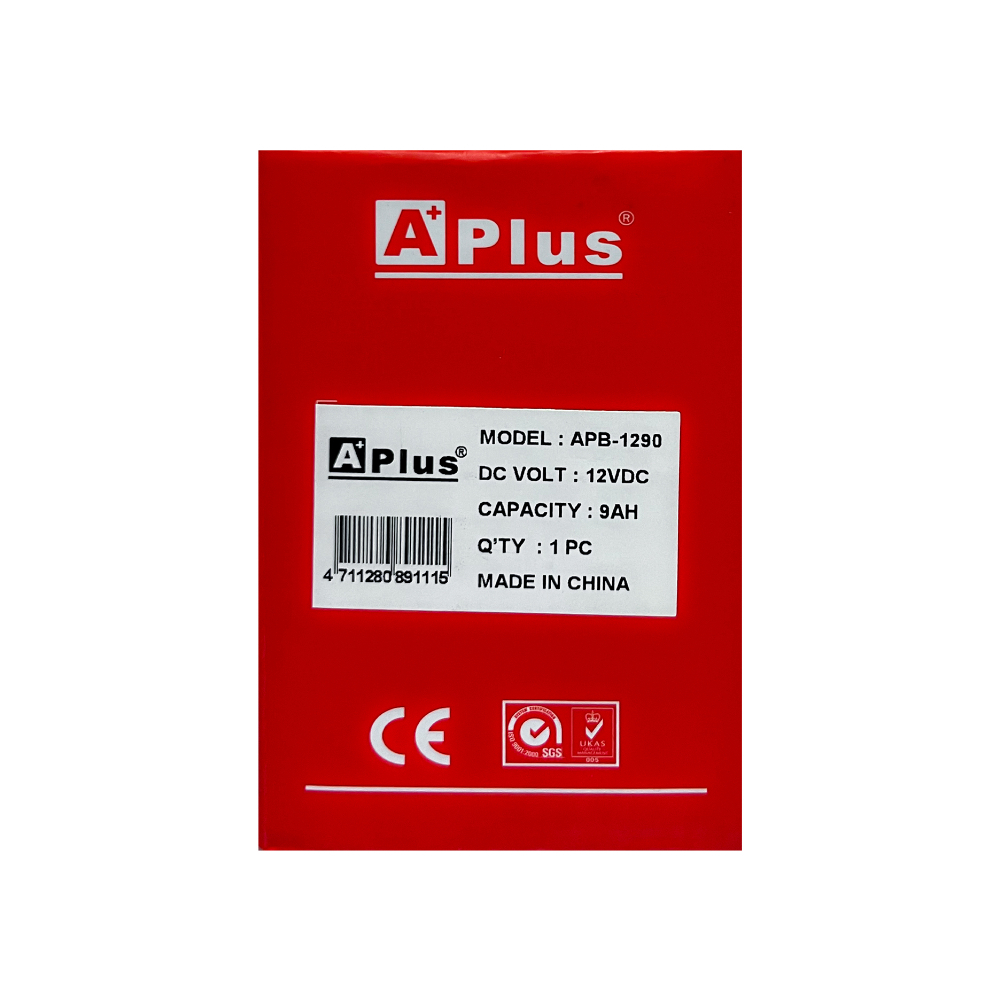 Batería para respaldo plomo ácido sellada recargable 12 V 9 AH APlus - Miniatura 2