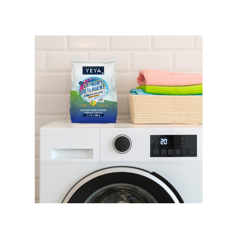 Detergente en polvo con aroma a limón YEYA (10 x 500 g / 1.1 lb) - Miniatura 4