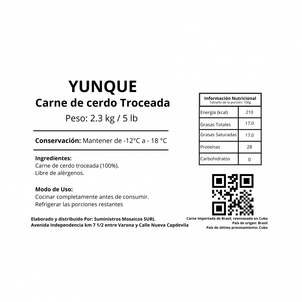 Carne de cerdo troceada Yunque (2.3 kg / 5 lb) - Miniatura 3