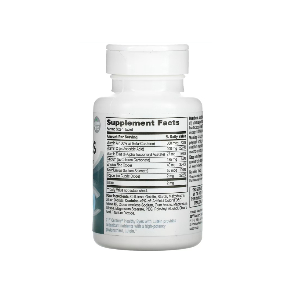 Ojos sanos. Luteína y antioxidantes 21st Century (60 tabletas) - Miniatura 4