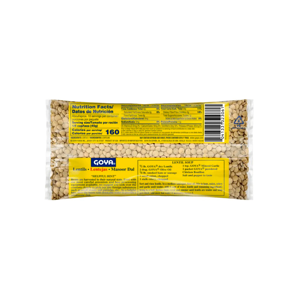 Lentejas Goya (397 g / 14 oz) - Miniatura 4