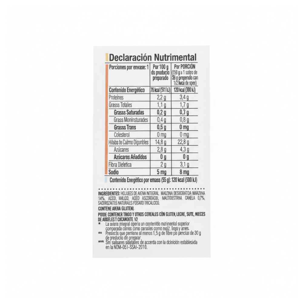 Avena integral sabor manzana y canela Quaker (40 g / 1.41 oz) - Miniatura 2