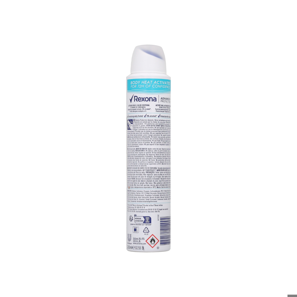 Desodorante en spray protección avanzada agua invisible Rexona (200 ml) - Miniatura 3