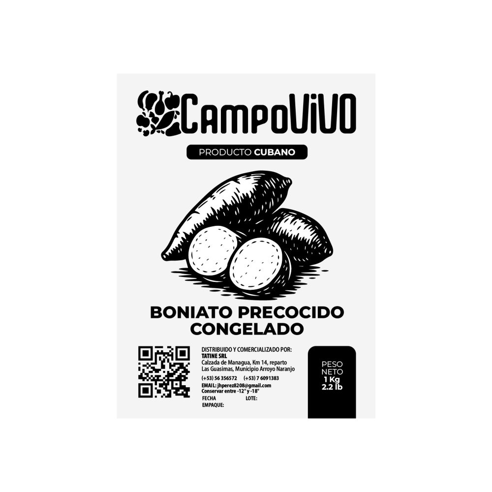 Boniato precocido congelado Campo Vivo (1 kg / 2.2 lb) - Miniatura 2