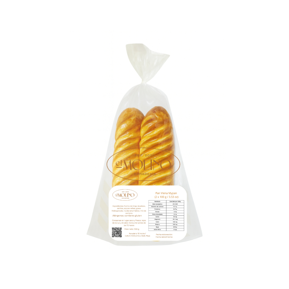 Pan Viena El Molino (2 x 100 g / 3.53 oz) - Miniatura 4