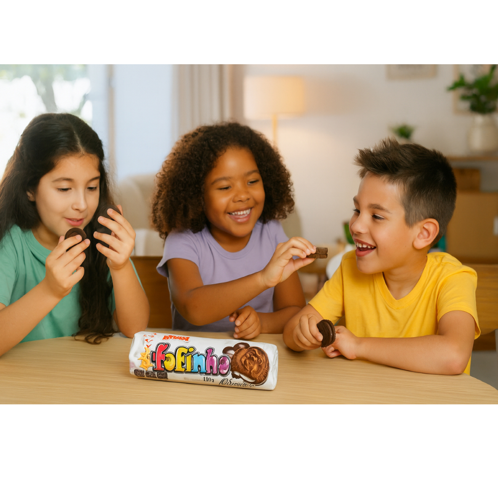 Galletas rellenas sabor a copos de chocolate Fofinho KI-Kakau (110 g / 3.9 oz) - Miniatura 4