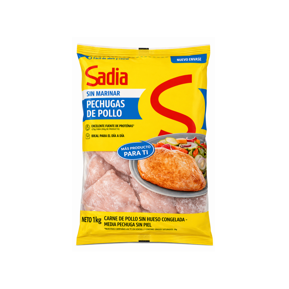 Api Sadia CompreMarket - Pechuga de pollo sin hueso y sin piel Sadia (1 kg / 2.2 lb)