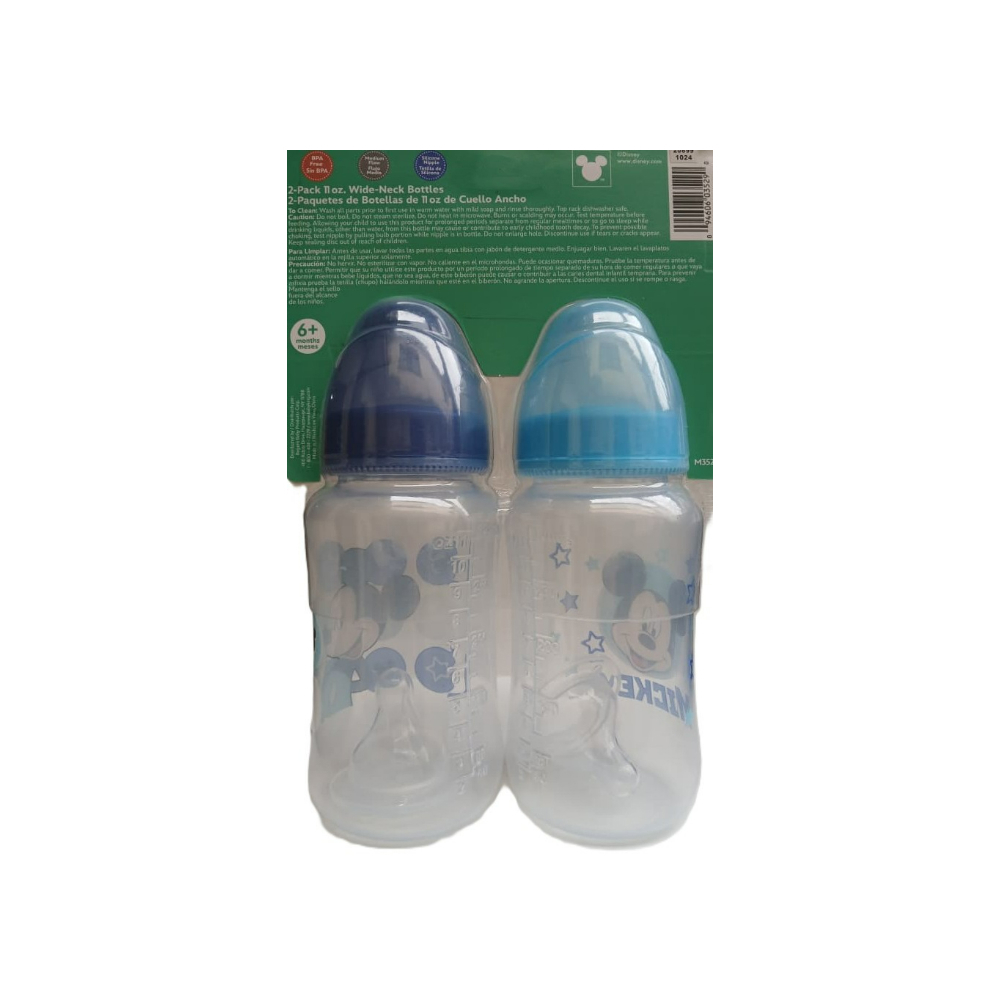 Biberones de cuello ancho de Mickey Mouse Disney Baby (2 U) - Miniatura 2