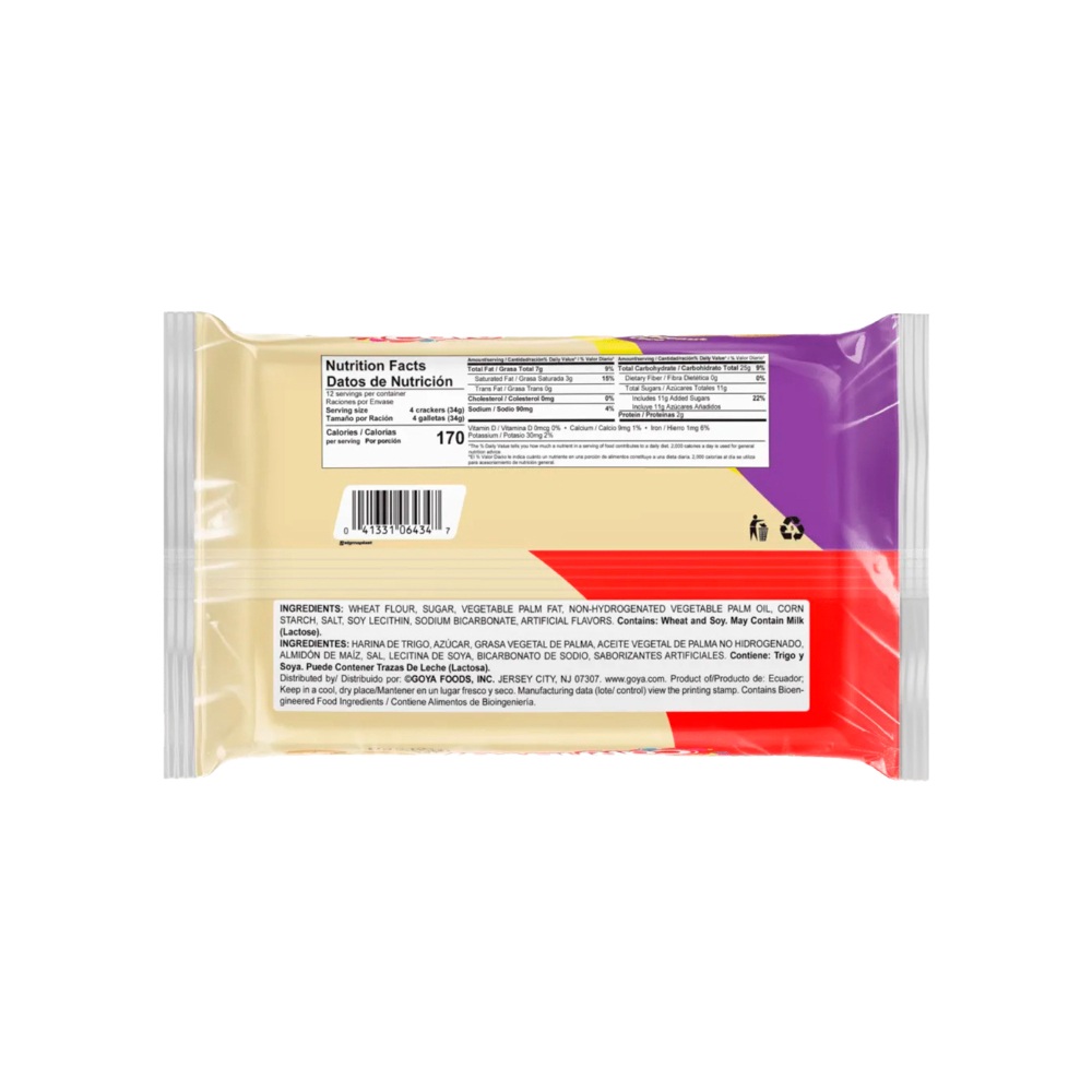 Galletas rellenas con crema sabor a coco Carnaval Goya (403 g / 14.2 oz) - Miniatura 2