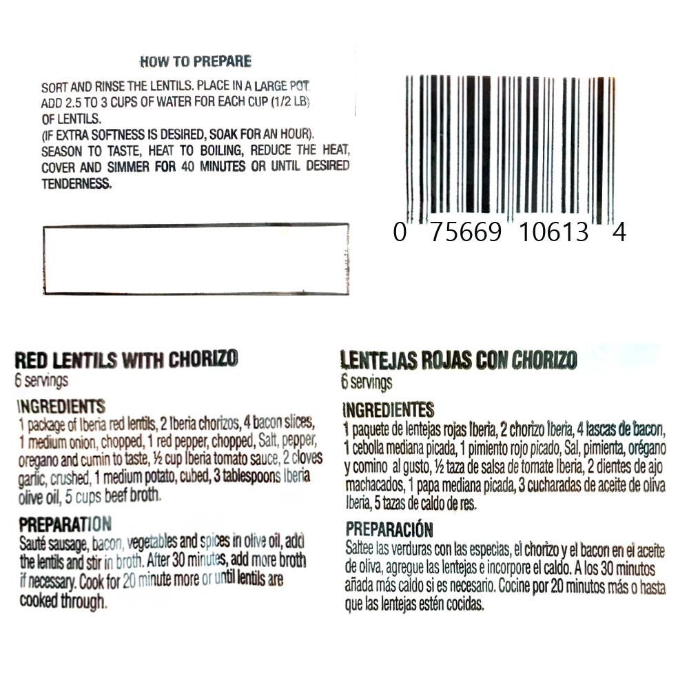 Lentejas rojas Iberia (5 x 340 g/ 12 oz) - Miniatura 3
