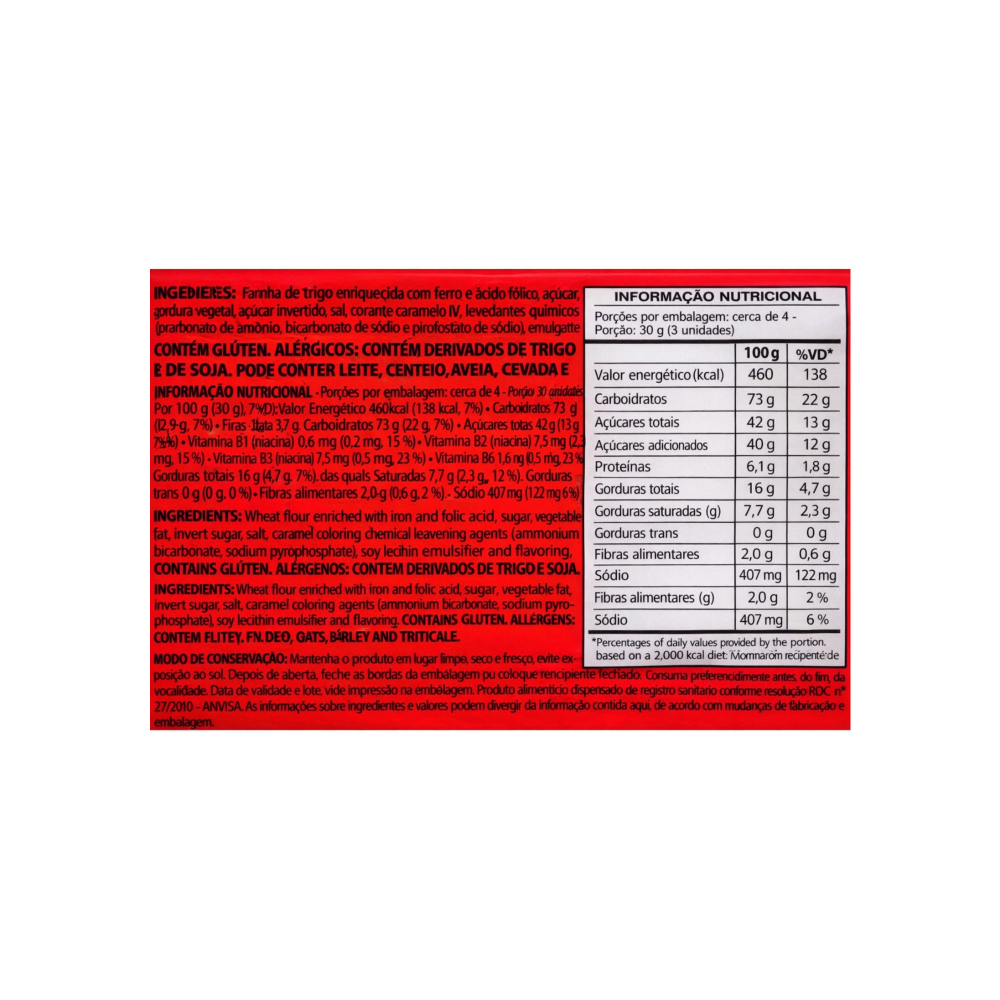 Galletas de chocolate con relleno sabor a vainilla pica pau Todeschini (115 g / 4 oz) - Miniatura 3