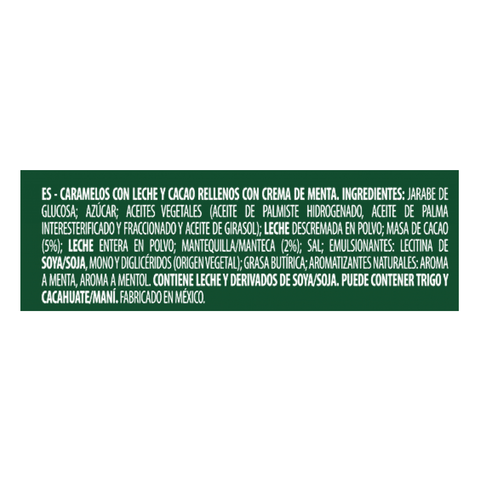 Caramelos con leche y cacao rellenos con crema de menta Arcor (90 g / 3.17 oz) - Miniatura 4