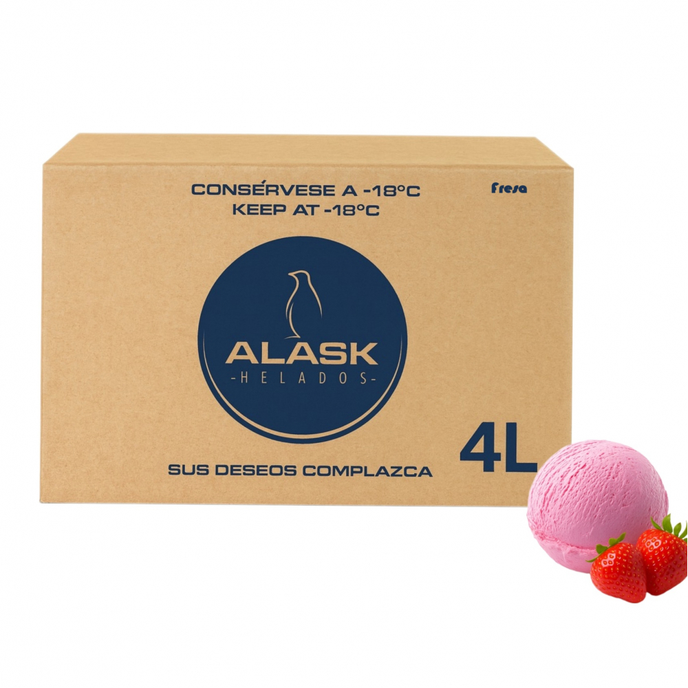 Helado sabor fresa Alask (4 L) - Imagen 1