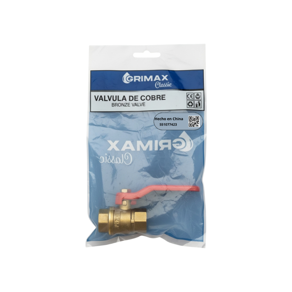 Válvula de cobre - 1/2 pulgada - Grimax–Classic - Miniatura 3