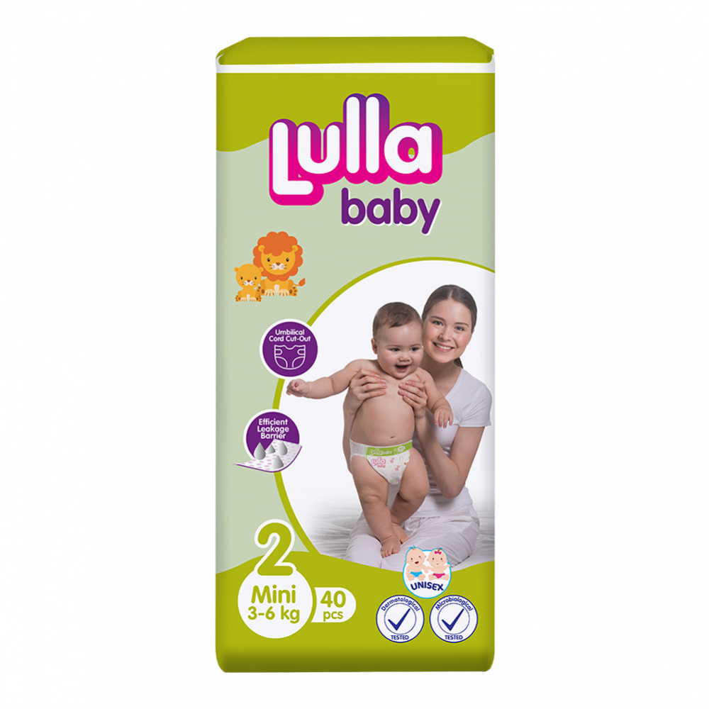 Pañales desechables para bebé etapa Lulla Baby Mini (40 U