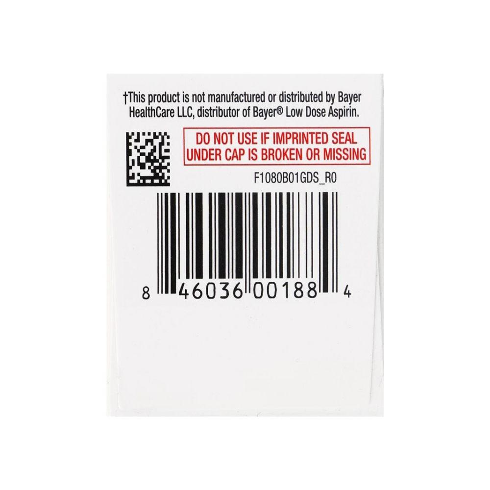 Aspirina. Ácido acetilsalicílico 81 mg GoodSense (120 tabletas) - Miniatura 3