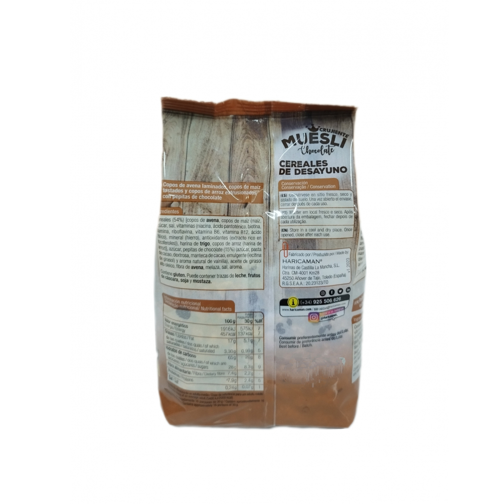 Cereal Muesli crujiente con chocolate Ceridés (500 g / 1.1 lb) - Miniatura 4