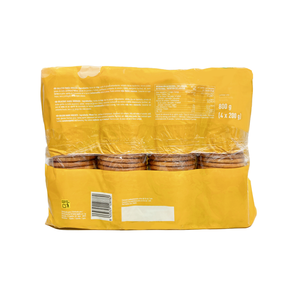 Galletas maría doradas El Corte Inglés (800 g / 1.76 lb) - Miniatura 2