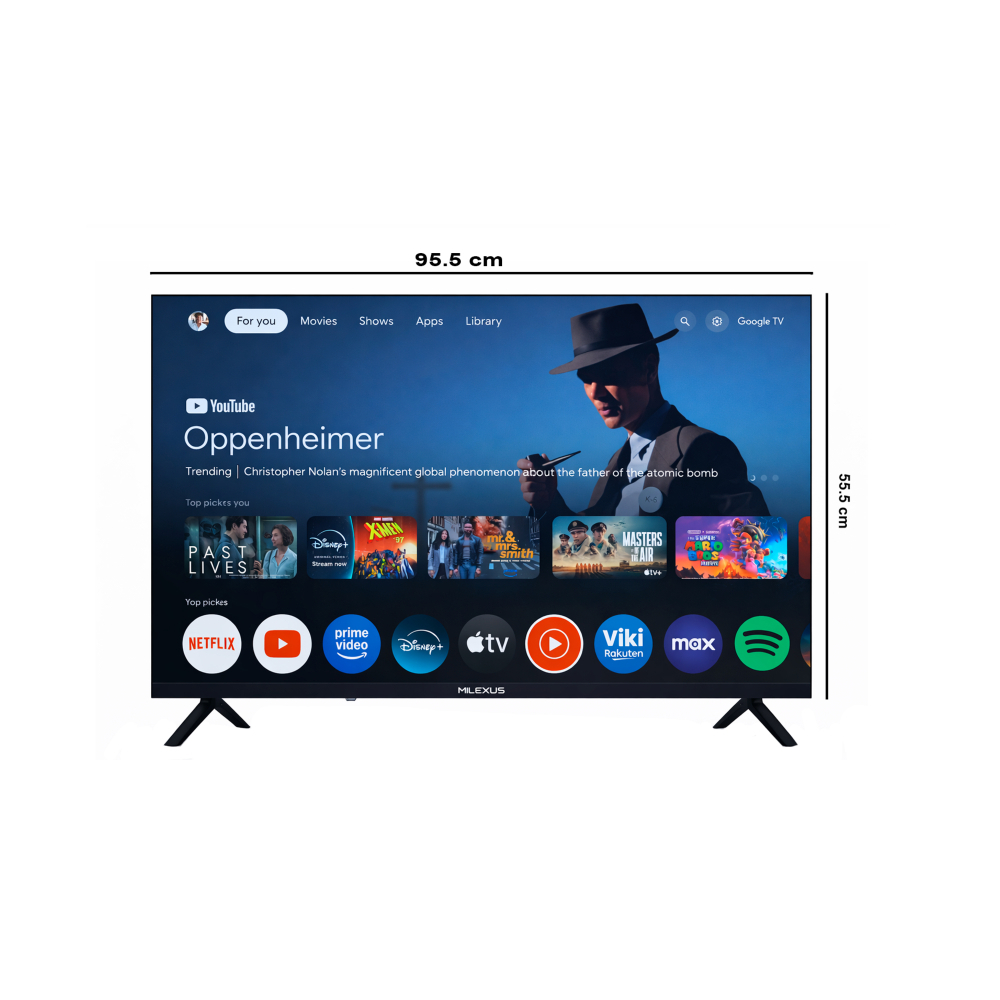 Televisor Smart TV de 43" FHD Milexus ML-LED-43 DVB-T2 SMART AGTV - Miniatura 2
