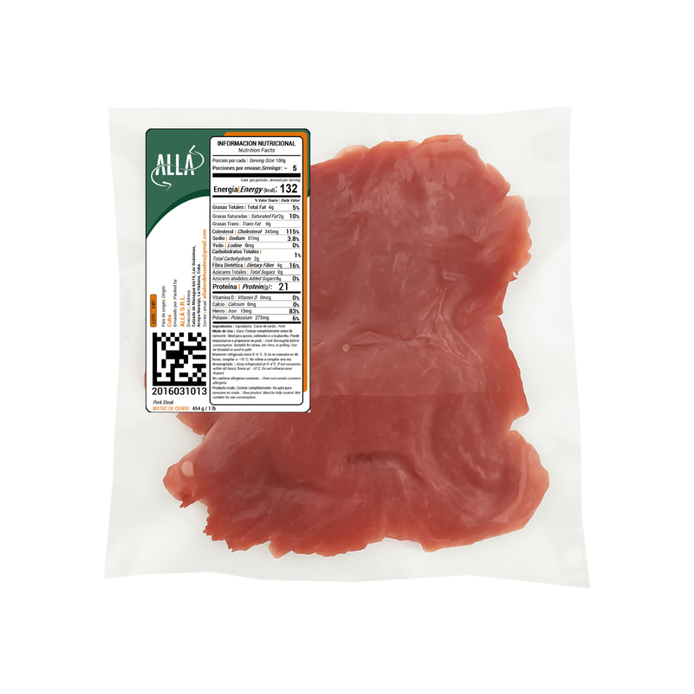Bistec de cerdo ALLÁ (454 g / 1 lb) - Miniatura 2