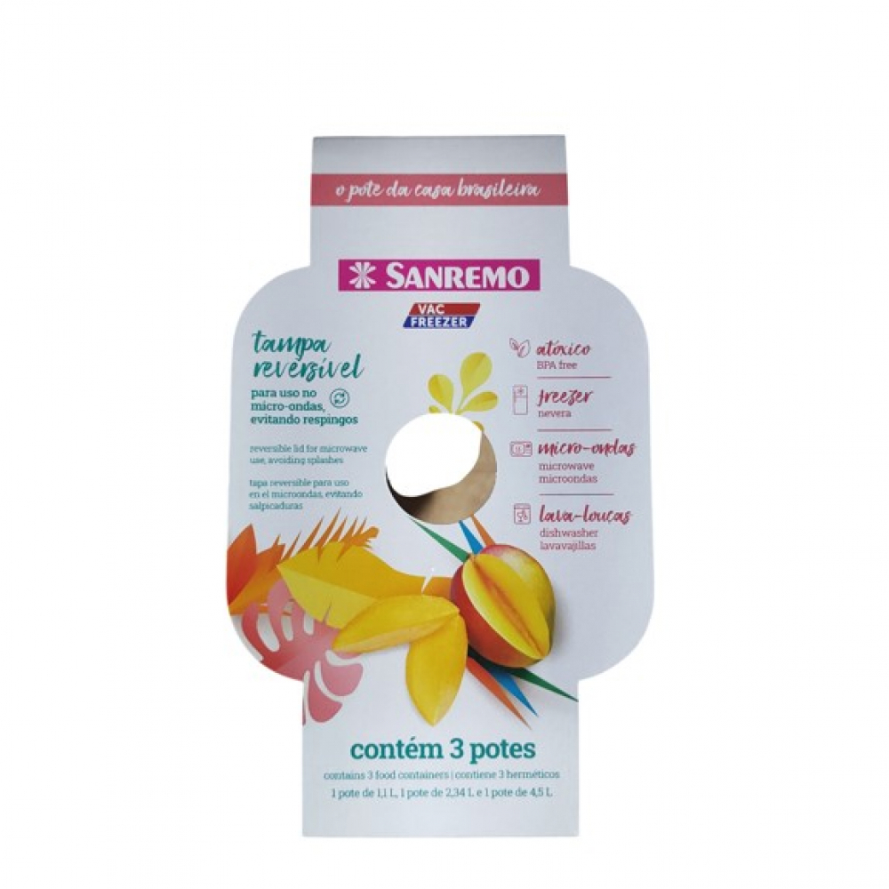 Juego de 3 táper rectangulares de plástico 390/2C Sanremo - Miniatura 2