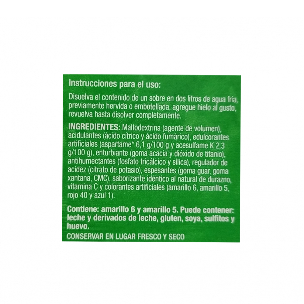 Refresco sabor durazno Zuko (12 x 8 x 13 g) - Miniatura 3