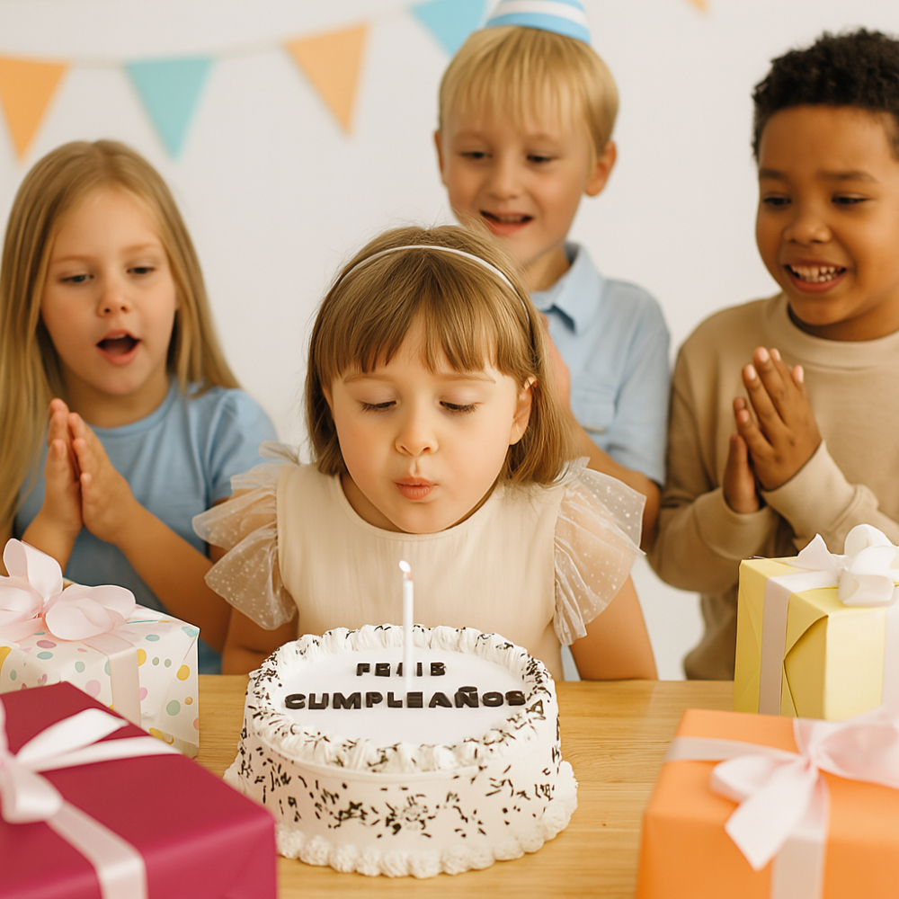 Tarta de nata temática Feliz cumpleaños MCH Panadería (10 comensales) - Miniatura 4