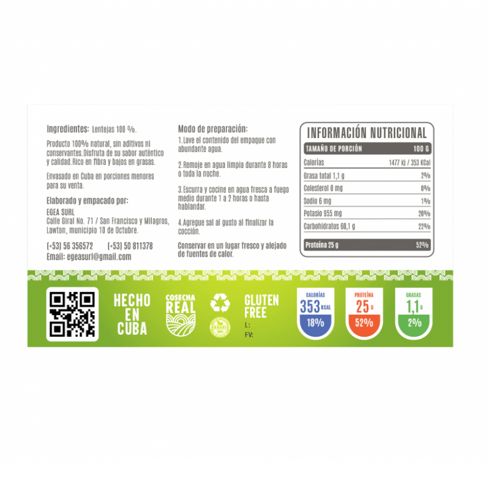 Lentejas Cosecha Real (10 x 500 g / 1.1 lb) - Miniatura 3