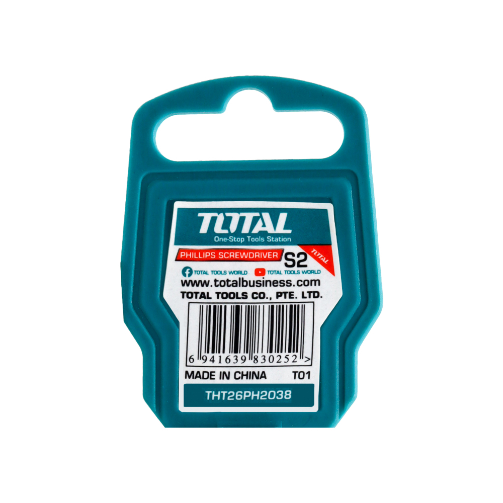 Destornillador corto de estrías de 6 mm Total Tools - Miniatura 4