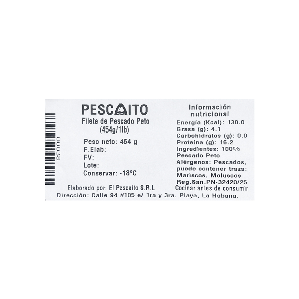 Filete de pescado peto Pescaito (454 g / 1 lb) - Miniatura 2