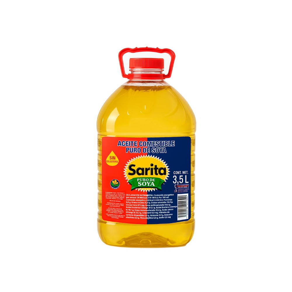 Aceite puro de soya Sarita (5 x 3.5 L) - Miniatura 2
