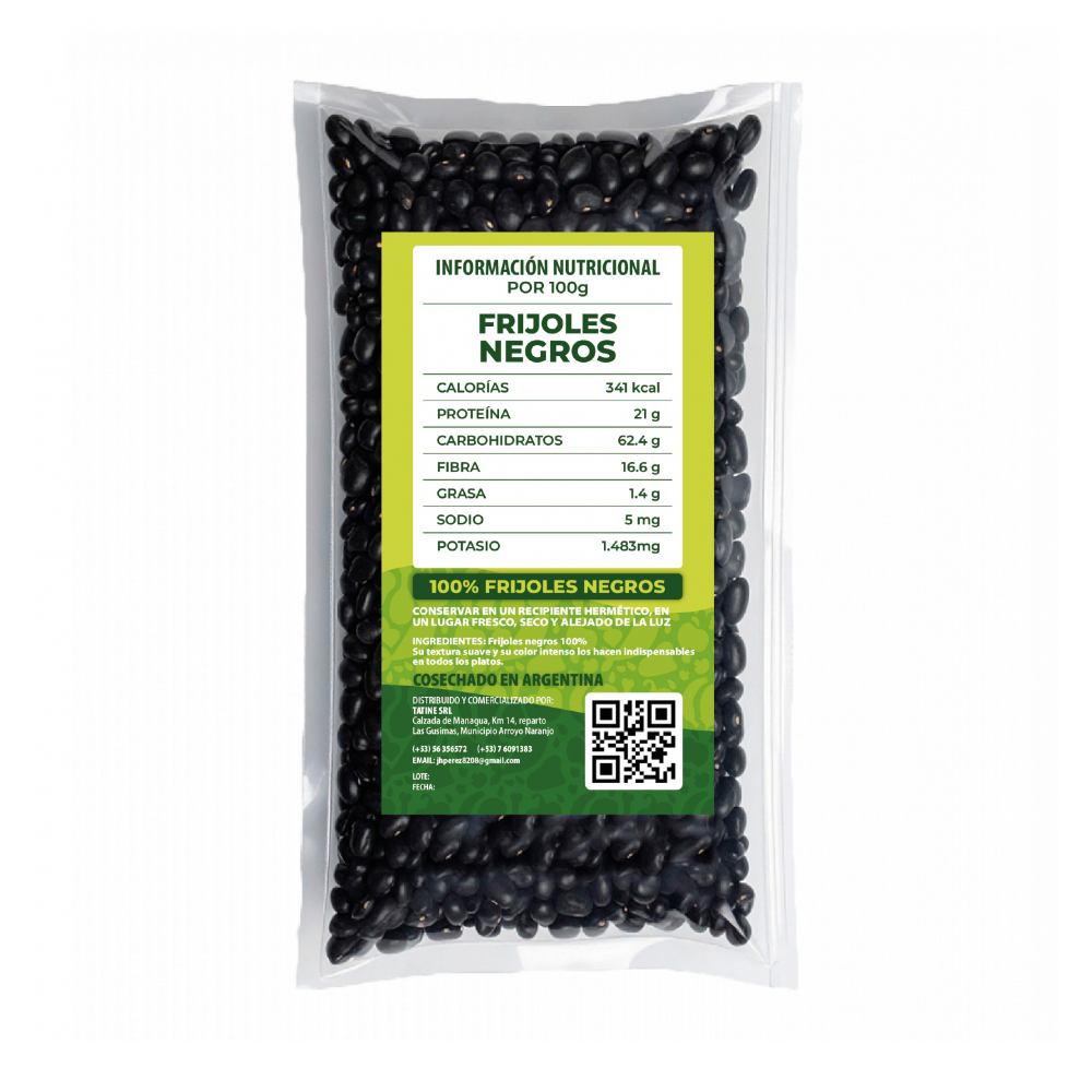 Frijoles negros Campo Vivo (500 g / 1.1 lb) - Miniatura 3