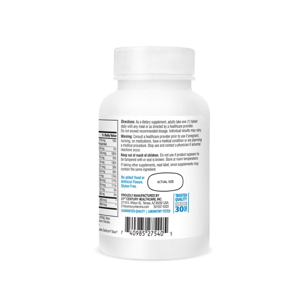 Suplemento multivitamínico y minerales para hombres mayores de 50 años Sentry 21st Century (100 tabletas) - Miniatura 3