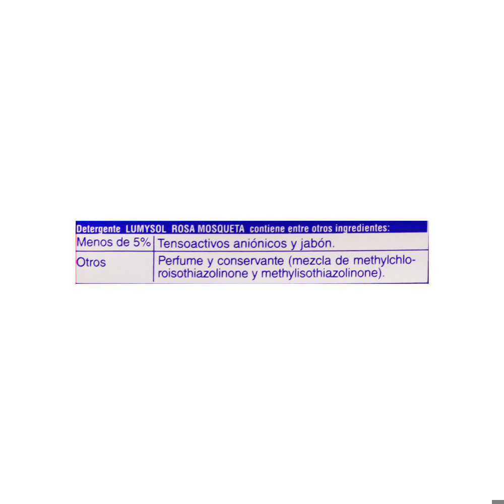 Detergente líquido para ropa blanca y de color rosa mosqueta Lumysol (3 L) - Miniatura 4