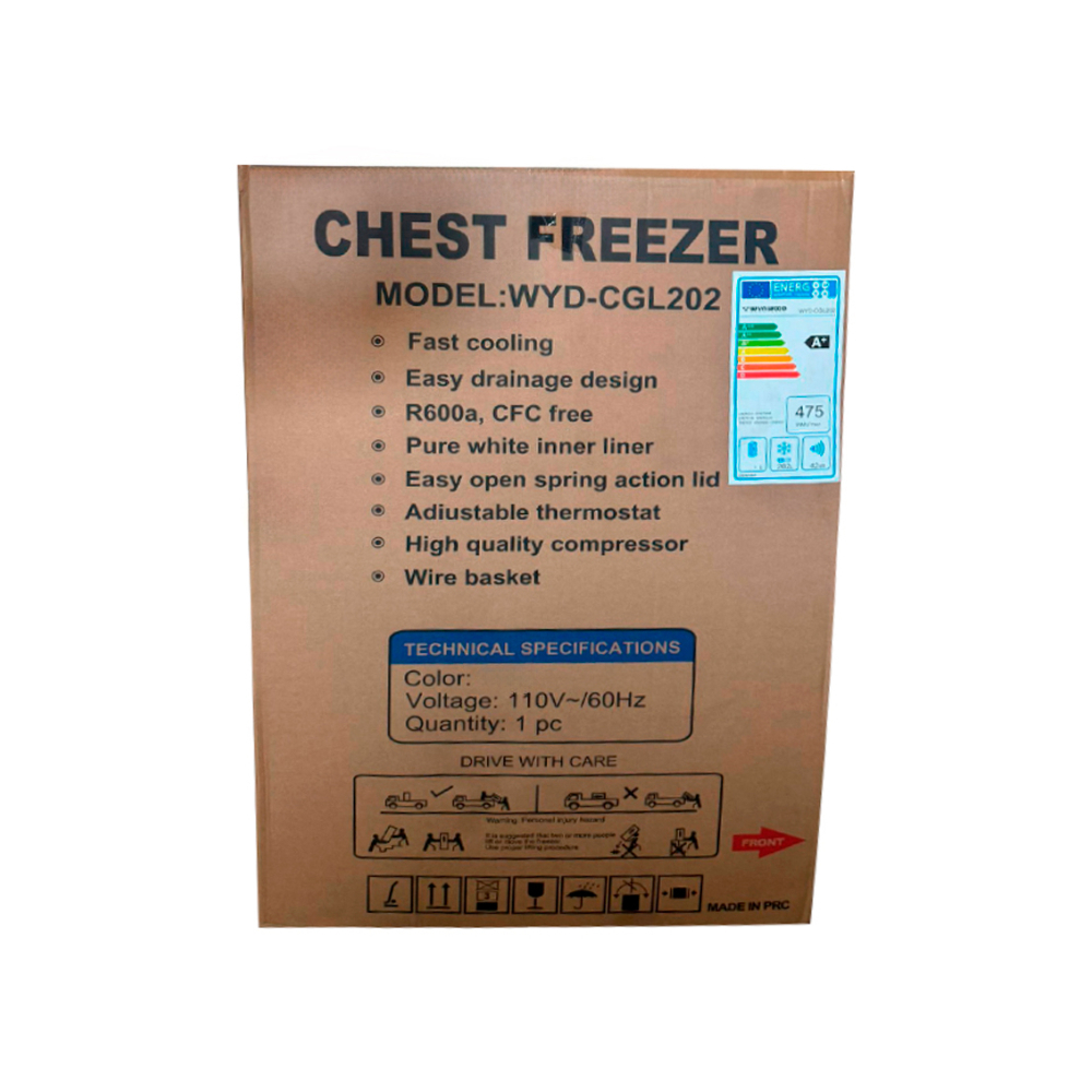 Nevera horizontal de 7.14 pies cúbicos Wynwood WYD-CGL202 - Miniatura 3