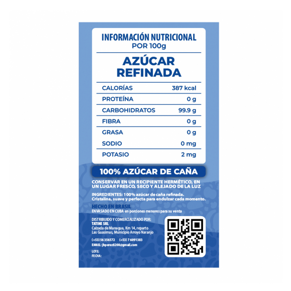 Azúcar blanca refinada Campo Vivo (4 x 500 g / 1.1 lb) - Miniatura 2